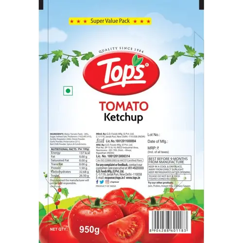 Tops Tomato Ketchup Doy Pack