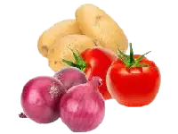 Potato, Onion & Tomato