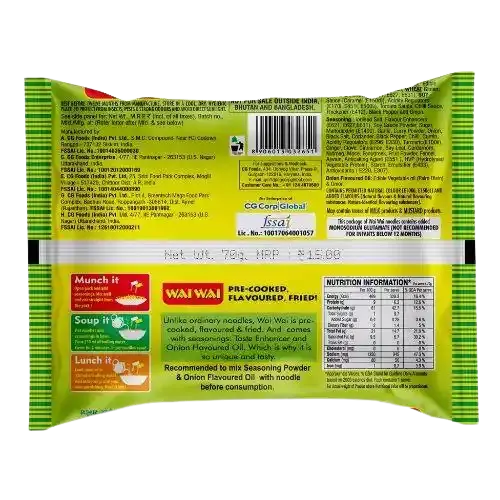 Wai Wai Ready To Eat Veg Masala Noodles