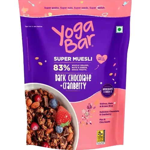 Yogabar Muesli Dark Chocolate & Cranberry