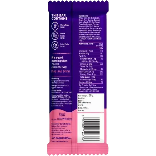 Yogabar Breakfast Apricot Fig Protein Bar