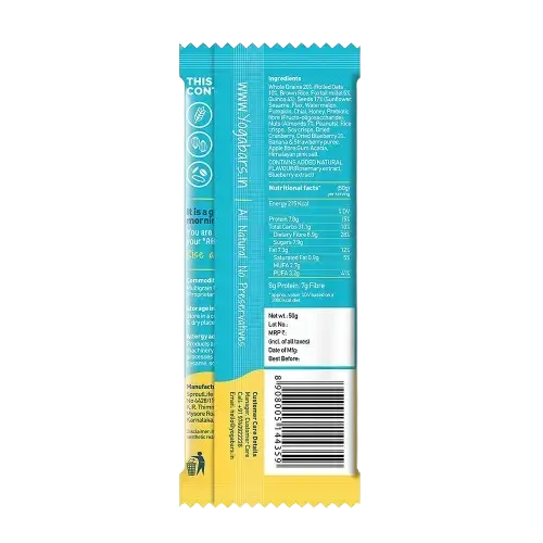 Yogabar Breakfast Blueberry Protein Bar