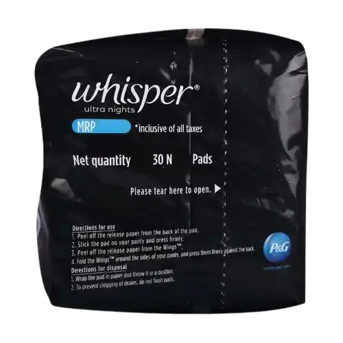 Whisper Ultra Bindazzz Night Sanitary Pads