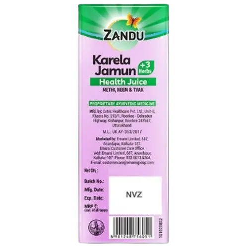 Zandu Karela Jamun Health Juice