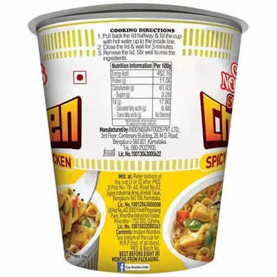 Top Raman Cup Noodles Spiced Chicken
