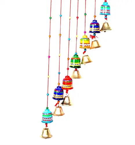 Handcrafted Rajasthani Colored Bells Door